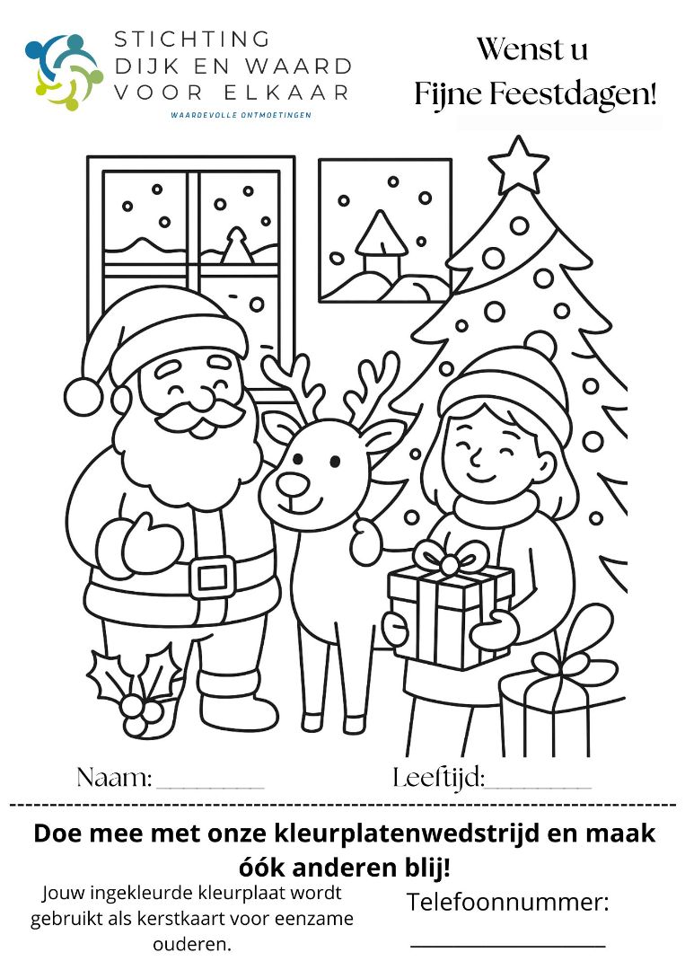 Doe mee met de Kerstengelen Kleurplatenwedstrijd!